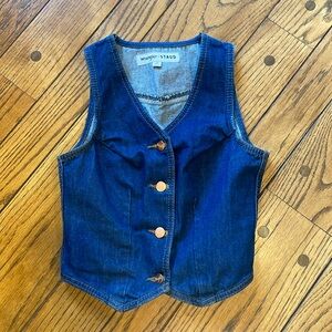 Wrangler + Staud The Vest Dark Rinse XS